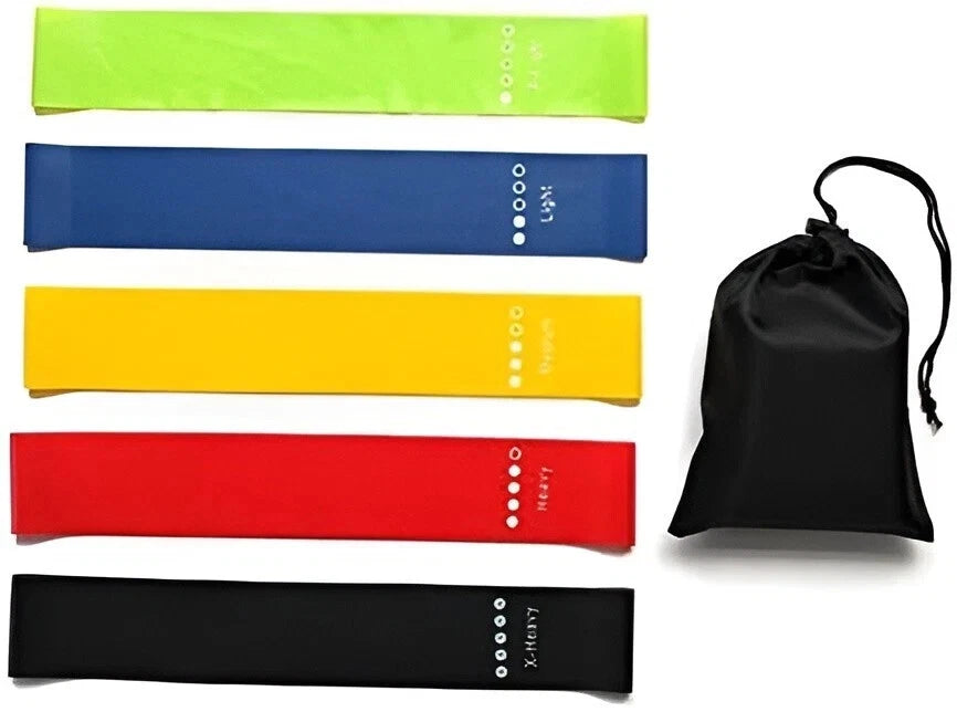 Resistance Bands Set - 5pcs with Carry Bag