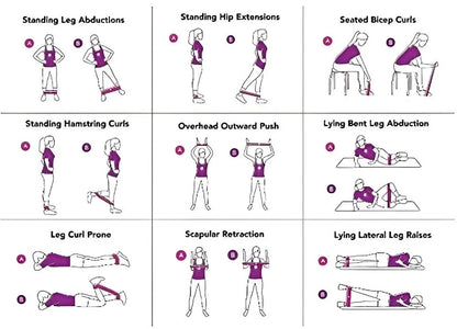 Resistance Bands Set - 5pcs with Carry Bag