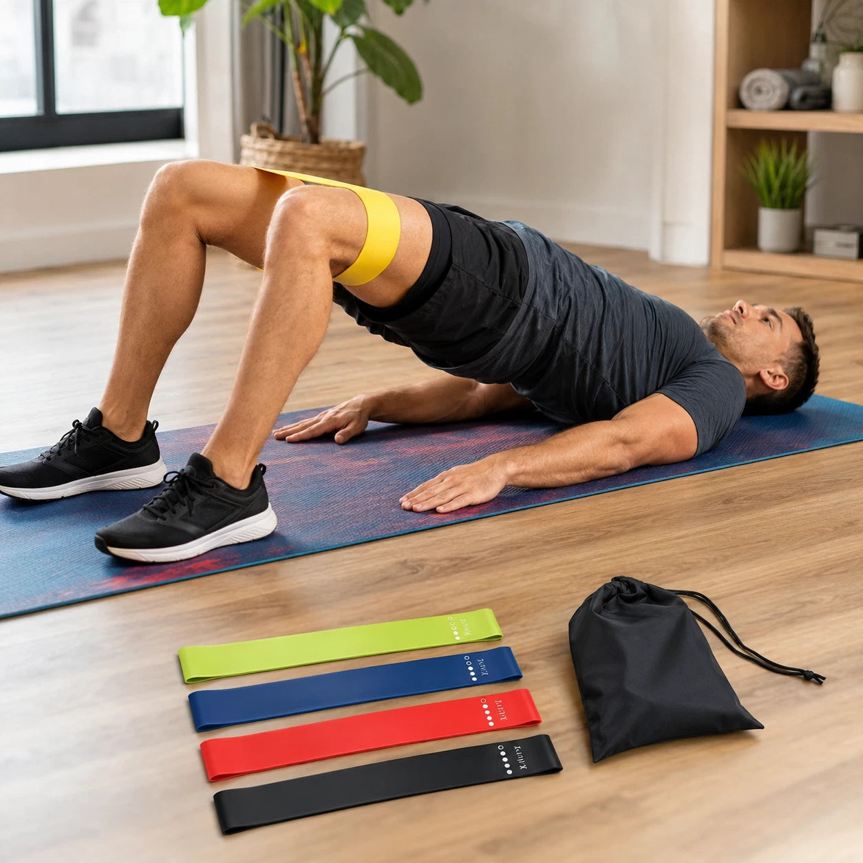 Resistance Bands Set - 5pcs with Carry Bag