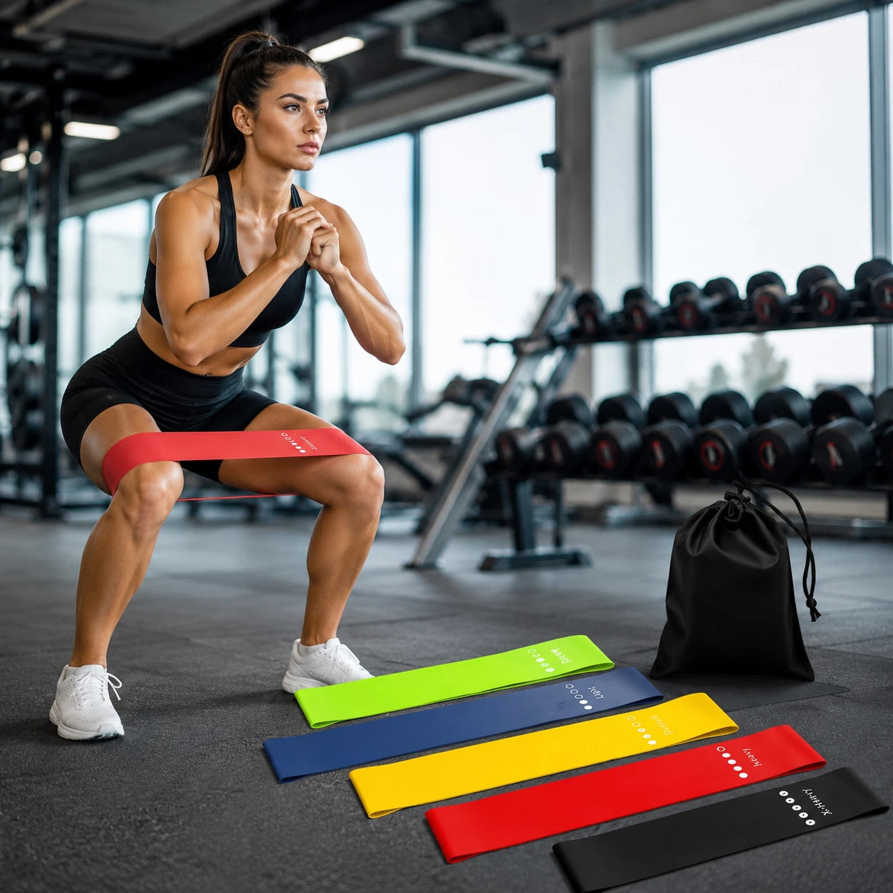 Resistance Bands Set - 5pcs with Carry Bag